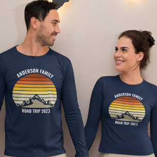 Custom Family Wiedersehen Road Trip Sunset Long Sl T-Shirt