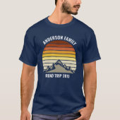 Custom Family Wiedersehen Sunset Mountain Road Tri T-Shirt (Vorderseite)