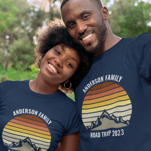 Custom Family Wiedersehen Sunset Mountain Road Tri T-Shirt
