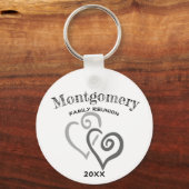 Custom Family Wiedersehen Zwei Graue miteinander v Schlüsselanhänger (Vorderseite)