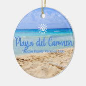 Custom FamilyPlaya del Carmen Weihnachten Keramik Ornament (Links)