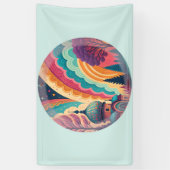 Custom Fantasy Dome Banner in Minze (Vertikal)