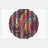 Custom Fantasy Dome Striped Gift Wrap (Set of 3) Geschenkpapier Set (Vorderseite 3)