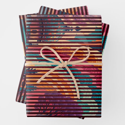 Custom Fantasy Dome Striped Gift Wrap (Set of 3) Geschenkpapier Set (Beispiel)