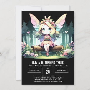Custom Fantasy Fairy Birthday Einladung
