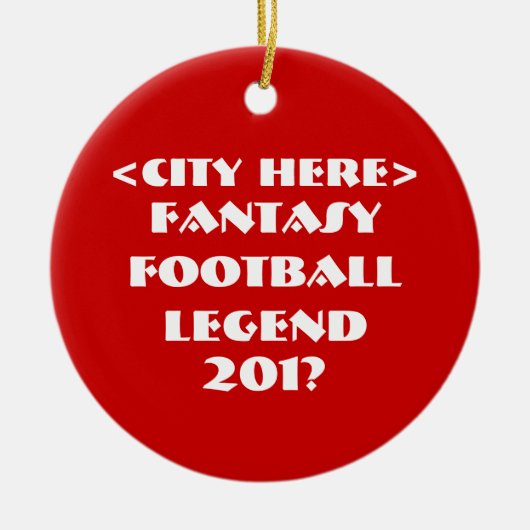 Custom Fantasy Football Keramikornament (Vorne)