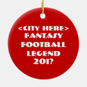 Custom Fantasy Football Keramikornament (Hinten)