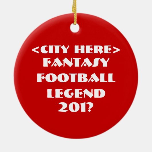 Custom Fantasy Football Keramikornament (Hinten)