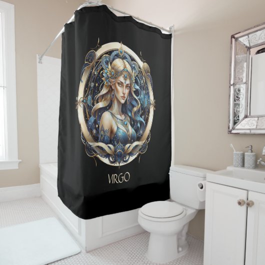 Custom Fantasy Jungfrau Astrologie Sun Sign Virgo Duschvorhang (Beispiel)