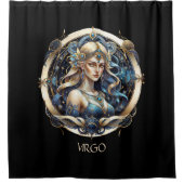 Custom Fantasy Jungfrau Astrologie Sun Sign Virgo Duschvorhang (Vorderseite)