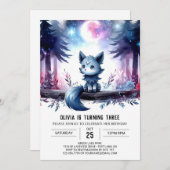 Custom Fantasy Wolf Geburtstag Einladung (Vorne/Hinten)