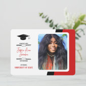 CUSTOM FARBE Foto Abschluss Ankündigung (Stehend Vorderseite)