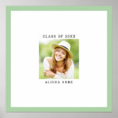 CUSTOM FARBE Foto Abschluss Signature-Meldung Poster (Vorne)