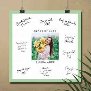 CUSTOM FARBE Foto Abschluss Signature-Meldung Poster