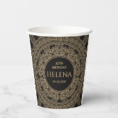 CUSTOM FARBEN elegant griechisch oder römisch Gebu Pappbecher (Rückseite)