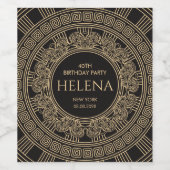 CUSTOM FARBEN elegant griechisch oder römisch Gebu Weinetikett (Einzelnes Label)