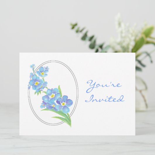 Custom Farewell Party Einladung vergessen Sie mich (Stehend Vorderseite)