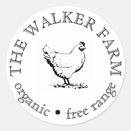 Custom Farm Business Promotional Logo Runder Aufkleber (Vorderseite)