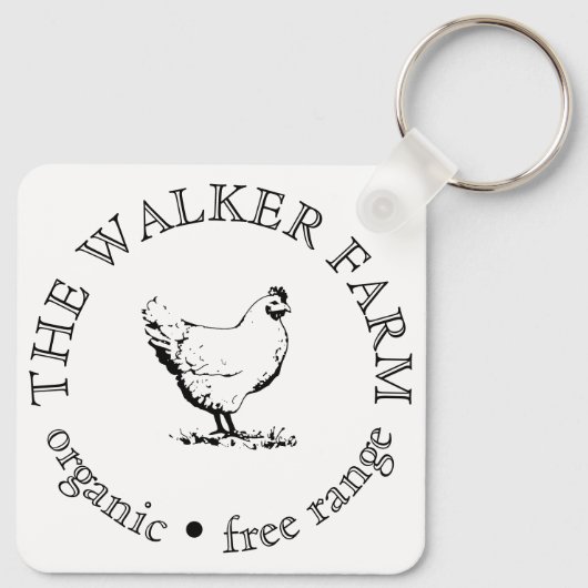 Custom Farm Business Promotional Logo Schlüsselanhänger (Rückseite)