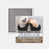 Custom Farm Fresh Chicken Eggs Werbung Magnet (Vorderseite/Rückseite)