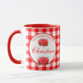 Custom Farmhouse Country Red Gingham Combo Tasse (Links)