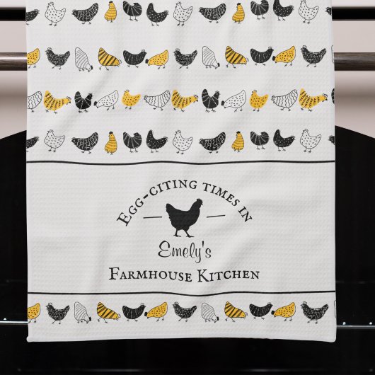 Custom Farmhouse Küche Hühnermuster Geschirrtuch