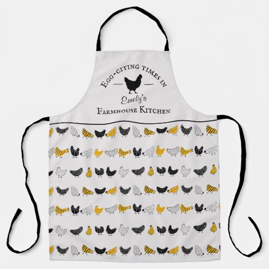 Custom Farmhouse Küche Hühnermuster Schürze (Vorderseite)