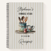Custom Farmhouse Küche Rezept Notizblock (Vorderseite)