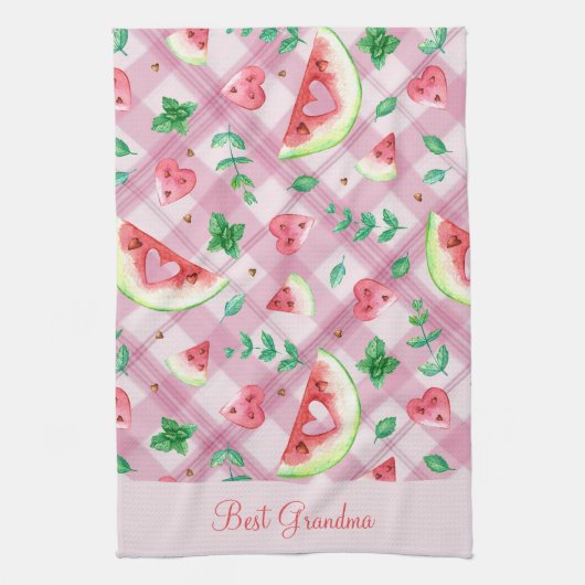 Custom Farmhouse Watermelon Herz Küchen Handtücher (Vertikal)