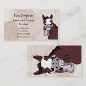 Custom Farrier Trimmer Happy Horse Business Card Visitenkarte (Vorne/Hinten)