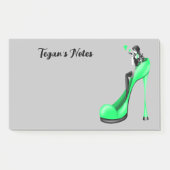 Custom Fashion Diva in Stiletto Green Post-it Klebezettel (Vorderseite)