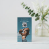 Custom Fashion Fotografy QR Code Social Media Visitenkarte (Stehend Vorderseite)