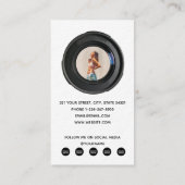 Custom Fashion Fotografy QR Code Social Media Visitenkarte (Rückseite)