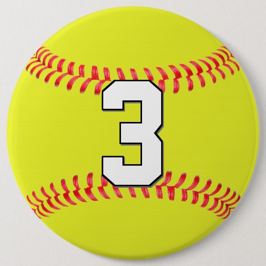 Custom Fastpech Softball Player Jersey Nummer Button (Vorderseite)