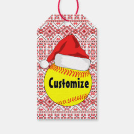 Custom Fastpech Softball Weihnachtsmannmütze Weihn Geschenkanhänger