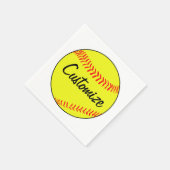 Custom Fastpitch Softball Cocktail Napkins Serviette (Ecke)