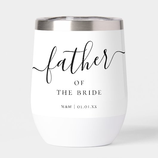 Custom Father of the Bride Script Calligrafy Name (Rückseite)