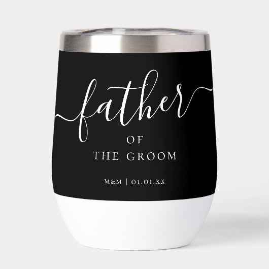 Custom Father of the Groom Script Calligrafy Name (Rückseite)