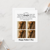 Custom Father's Day  Karte (Vorderseite/Rückseite Beispiel)