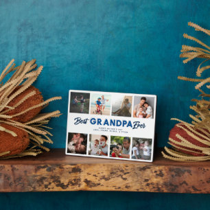 Custom Father's Day Photo Collage Best Grandpa Fotoplatte