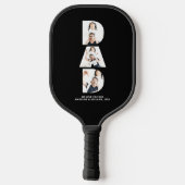Custom Fathers Day Photo Collage Dad Personalized Pickleball Schläger (Rückseite)