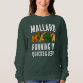 Custom Faux Rhinestone MALLARD MAMA Duck Mom  Sweatshirt (Vorderseite)