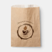 Custom Favor Bags with Logo | Cozy Coffee Branding Geschenktütchen (Vorderseite)
