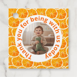 Custom Favor Tag with Photo Citrus Slices  Geschenkanhänger