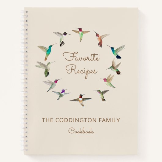 Custom Favorite Rezepte California Hummingbirds Notizblock (Vorderseite)