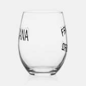 Custom Favorite Tochterfamilie Wiedersehen Funny Weinglas Ohne Stiel (Rechts)