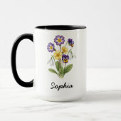 Custom February Birth Flower - Personalized Name Tasse (Links)