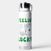 Custom Feelin' Lucky Positive Affirmation & Aces Trinkflasche (Hinten)