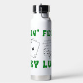 Custom Feelin' Lucky Positive Affirmation & Aces Trinkflasche (Links)