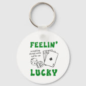 Custom Feelin' Lucky Postive Affirmation Schlüsselanhänger (Vorderseite)